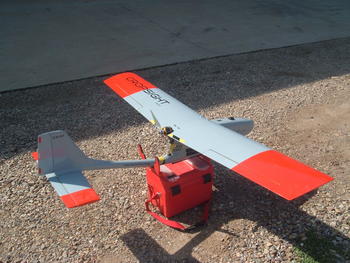 Avión no tripulado utilizado con sistema de riego.