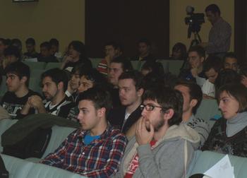Estudiantes en las IV Jornadas de Proyectos Fin de Carrera en Ingenierías Informáticas de la Universidad de Salamanca.