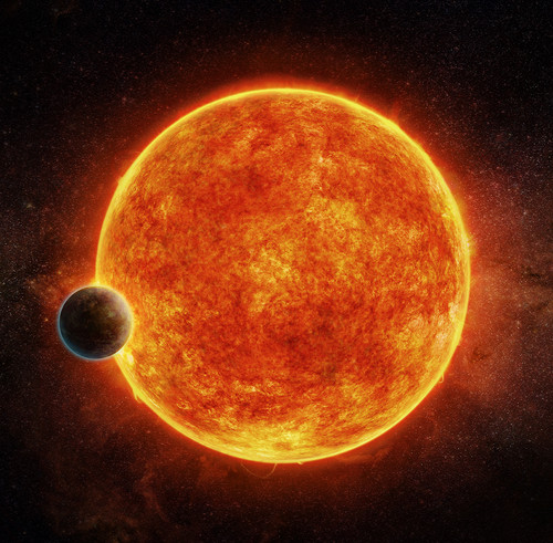 Recreación del exoplaneta. Crédito: M. Weiss/CfA.