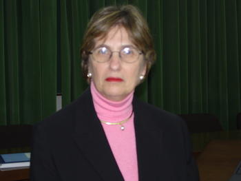 Martha Peláez, momentos antes de la conferencia