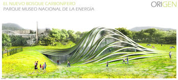 Recreación del proyecto Origen para el bosque de carbonífero del Museo Nacional de la Energía en Ponferrada.