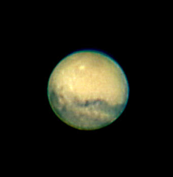 Imagen de Marte tomada por el astrofotógrafo de la asociación, Manuel Fernández (www.elfirmamento.com)