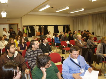 Participantes y asistentes en la inauguración del VII Certamen 'Arquímedes'