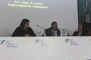 Los profesores de la Universidad de Salamanca, en el congreso de Arqueología. 