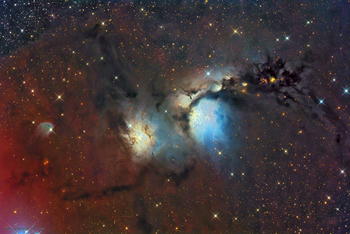 Imagen de las dos nebulosas captada por el astrónomo Ignacio de la Cueva.