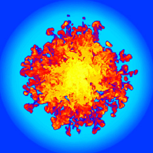 Simulaciones por superordenador permiten estudiar la evolución de remanentes de supernova y su polvo./Sergio Martínez González.