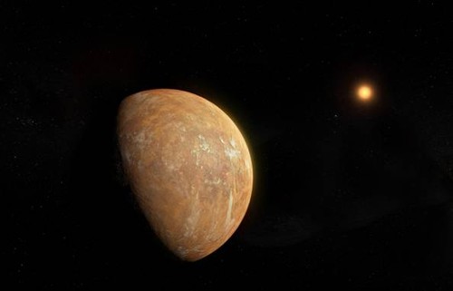 Concepción artística del planeta en torno a la estrella de Barnard. Fuente IEEC/Science-Wave – Guillem Ramisa (adaptada por IAA-CSIC).