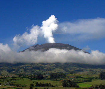 Volcán Galeras, uno de los más activos del país.