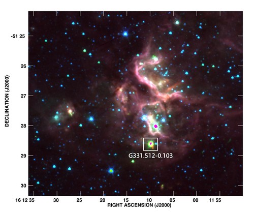 ALMA revela luminoso nacimiento en la Vía Láctea. Crédito: ALMA(ESO/NAOJ/NRAO) 