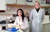 Las investigadoras Amanda Schwint y VerÃ³nica Trivillin. FOTO: CONICET 