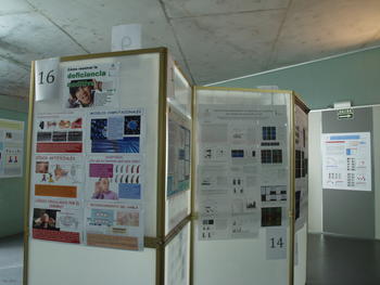 Algunos posters sobre los trabajos de investigación del Incyl.