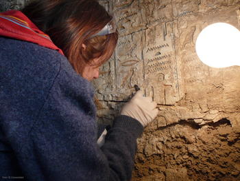 Trabajos de restauración en la tumba de Montuemhat 