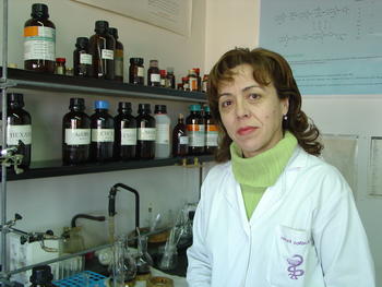 Marina Gordaliza, en el laboratorio