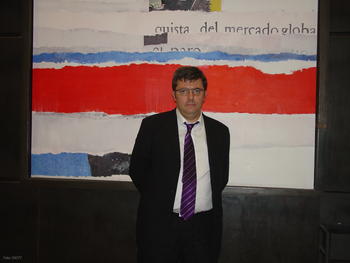 Mario Tascón, en la Facultad de Comunicación de la Universidad Pontificia de Salamanca.