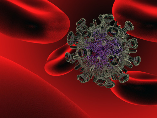 Representación del virus del VIH. Imagen: Comunicación CSIC.