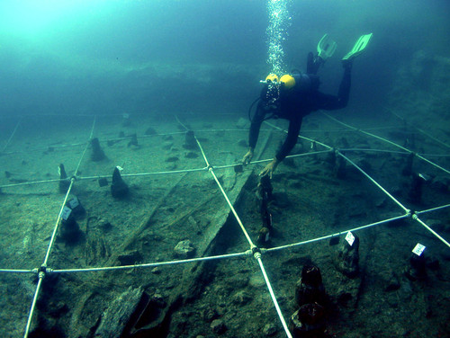 Yacimiento subacuático de La Marmotta, cerca de Roma. / Museo delle Civiltà.