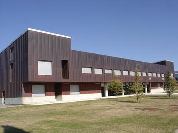 Facha del edificio donde se ubica la Unidad asociada CSIC-Universidad de Valladolid al CEA y la bioincubadora de empresas.