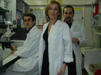 Eva Martín del Valle, junto con su equipo de investigación.