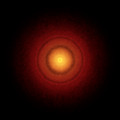 Imagen obtenida con ALMA del disco alrededor de la joven estrella TW Hydrae. Imagen:  S. Andrews (CfA); B. Saxton (NRAO/AUI/NSF); ALMA (ESO/NAOJ/NRAO).
