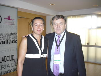 María Modroño y José Alegre en el Congreso Español de Enfermería y Medicina del Trabajo.