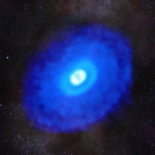 Imagen compuesta de datos de ALMA de la joven estrella HD 163296./ALMA. 