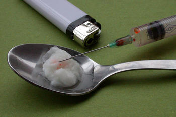 Jeringuilla utilizada para inyectar heroína (Foto: MEC)