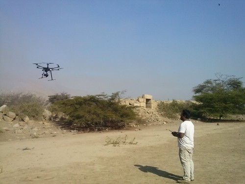 Emplean drones para el registro fotogramétrico de monumentos arqueológicos en Perú. Foto: Ministerio de Cultura.