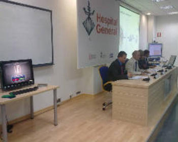 Presentación del dispositivo en el Hospital General de Valencia (FOTO: Cartif).