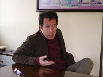 Pablo Farrás en un momento de la entrevista