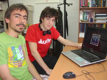 Pedro Palacios Izquierdo y Rodrigo Olmo Rodríguez, alumnos de la Universidad Pontificia de Salamanca.