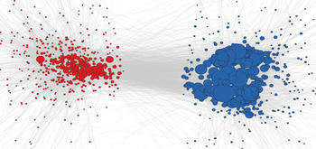 Representación de dos redes conectadas. / Imagen: Jacobo Aguirre-CSIC.