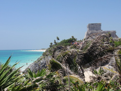 Ruinas de la antigua ciudad maya de Tulum, en la costa.