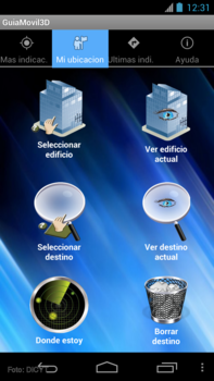 Interfaz de la aplicación GPSin. Foto: Santiago González Izard.