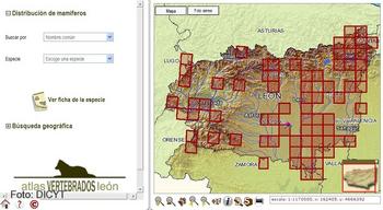Atlas virtual de mamíferos de la provincia de León.