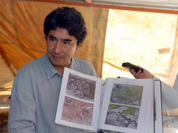 Sergio Gómez Chávez, del Instituto de Antropología e Historia (INAH), encabeza la excavación.