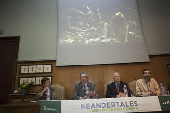 Presentación de la exposición ‘Neandertales, desde Iberia hasta Siberia’.