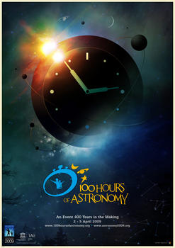 Cartel de 100 Horas de Astronomía.
