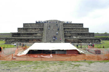 Templo de la Serpiente Emplumada en Teotihuacan.