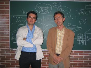 Los profesores González Aguilera y Gómez de la Hoz.