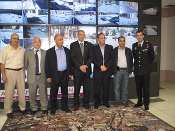 Visita de representantes del Gobierno de Líbano al sistema de videovigilancia de la ciudad de León.