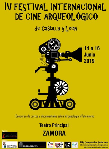 Cartel del IV Festival de Cine Arqueológico de Castilla y León.
