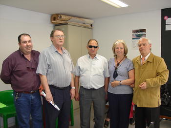 Integrantes de la Fundación Lucha contra la Ceguera en la sede de Valladolid
