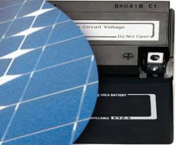 Cargador solar de batería.