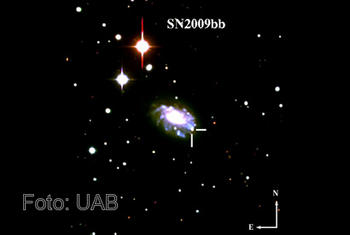 Imagen de la supernova.