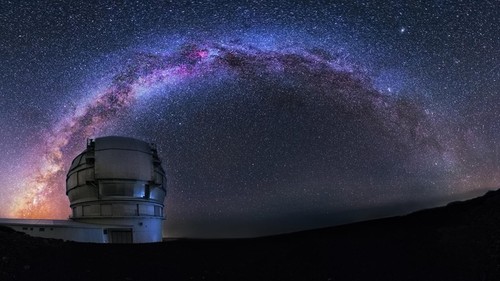 Vista panorámica del Gran Telescopio Canarias (GTC). Crédito: Daniel López/IAC
