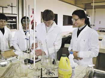 Alumnos argentinos que emplean pulgas como indicadores de contaminación (FOTO: UNL).