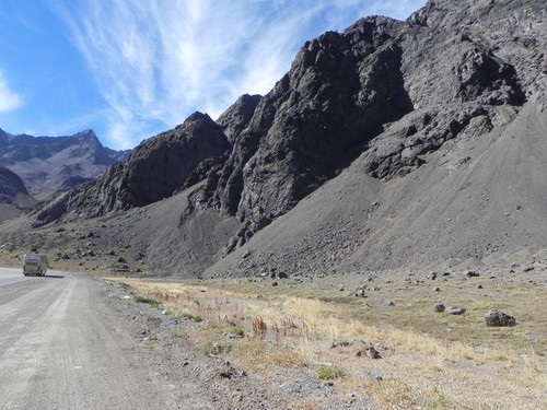 Carretera de montaña en Chile. / INRAE.