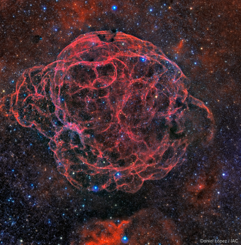 Nebulosa Espagueti. Crédito: Daniel López-IAC.