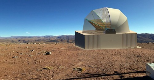 El telescopio emplazado en la puna salteña. Fotos: gentileza proyecto QUIBIC.