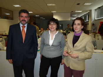 De izquierda a derecha, Emilio Arroita, María Jesús García y Ana Matais